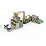 Automatic weighing pillow filling assembly line