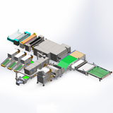 Multifunctional combination production line (one end without adhesive cotton and one end with one sets of packaging machines)